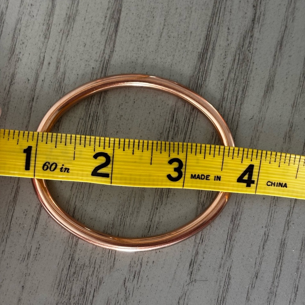 Milor Stainless Steel Rose Tone Bangle - Picture 3 of 8